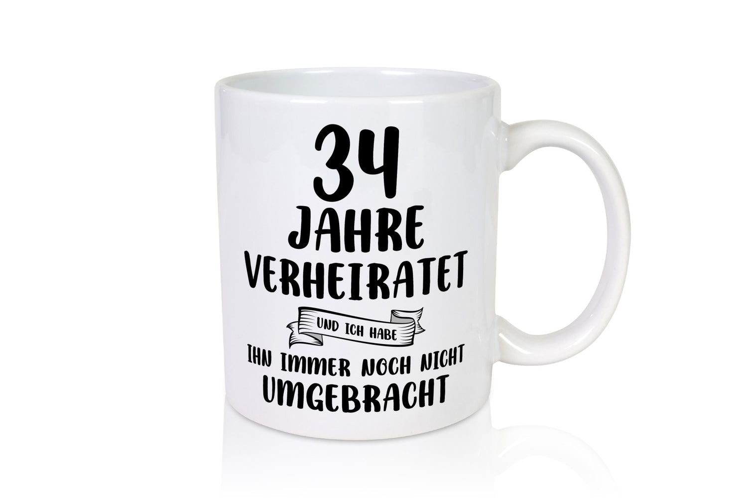 34 Jahre Verheiratet, immer noch am Leben! Geschenkidee Humor Tasse