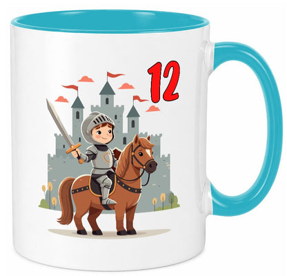 12. Geburtstag | 12 Jahre Ritter Junge Schloss lustiger Spruch Geschenk Tasse
