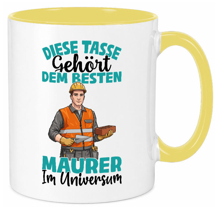 Im Universum: Maurer | Bau Handwerker Geschenkidee Humor Tasse