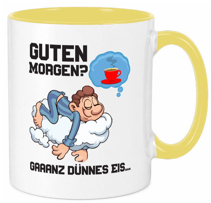 Ganz dünnes Eis | Morgenmuffel Tasse Kaffeetrinker Geschenkidee Humor