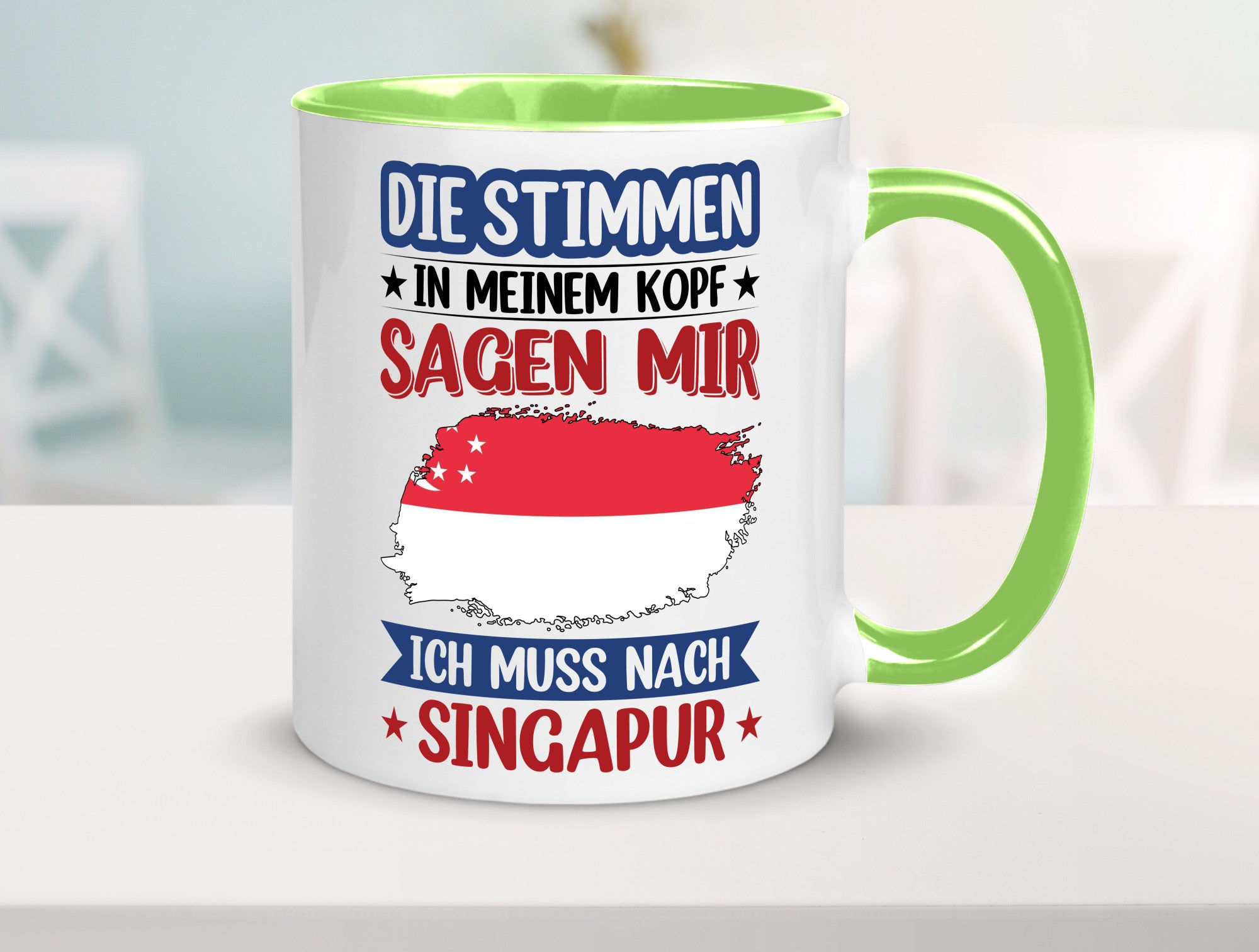Singapur | Urlaub Stimmen in meinem Kopf Traumland v2 lustiger Spruch Geschenk