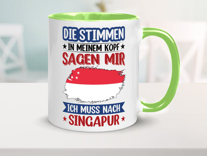 Singapur | Urlaub Stimmen in meinem Kopf Traumland v2 lustiger Spruch Geschenk