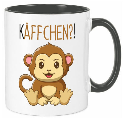 Käffchen? | süßer Affe Frauen Becher niedlich Humor Geschenkidee Tasse