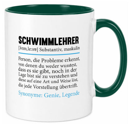 Schwimmlehrer | Lehrer Humor Schüler schwimmen v2 Geschenk Geschenkidee Tasse