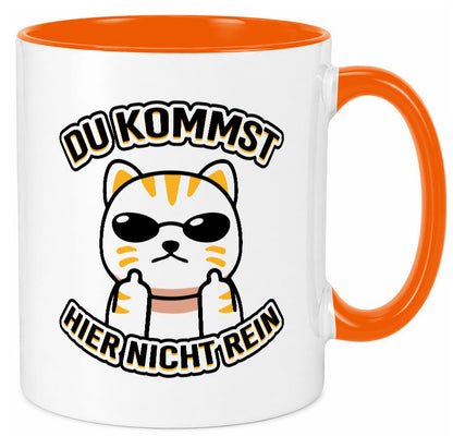 Du kommst hier nicht rein | Böse Katze Humor Tierliebhaber Geschenkidee Tasse