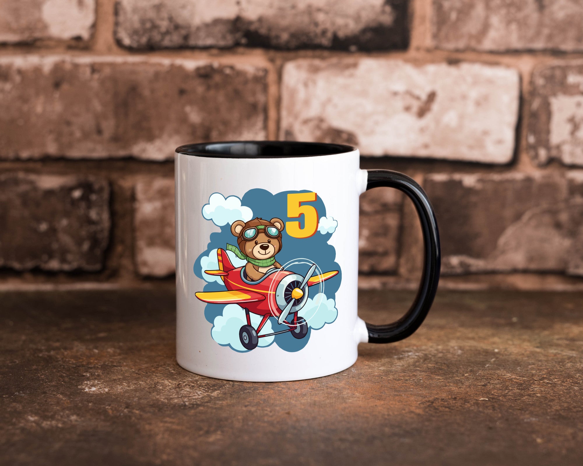 5. Geburtstag | 5 Jahre Kinder Pilot Flugzeug Geschenkidee Humor Tasse