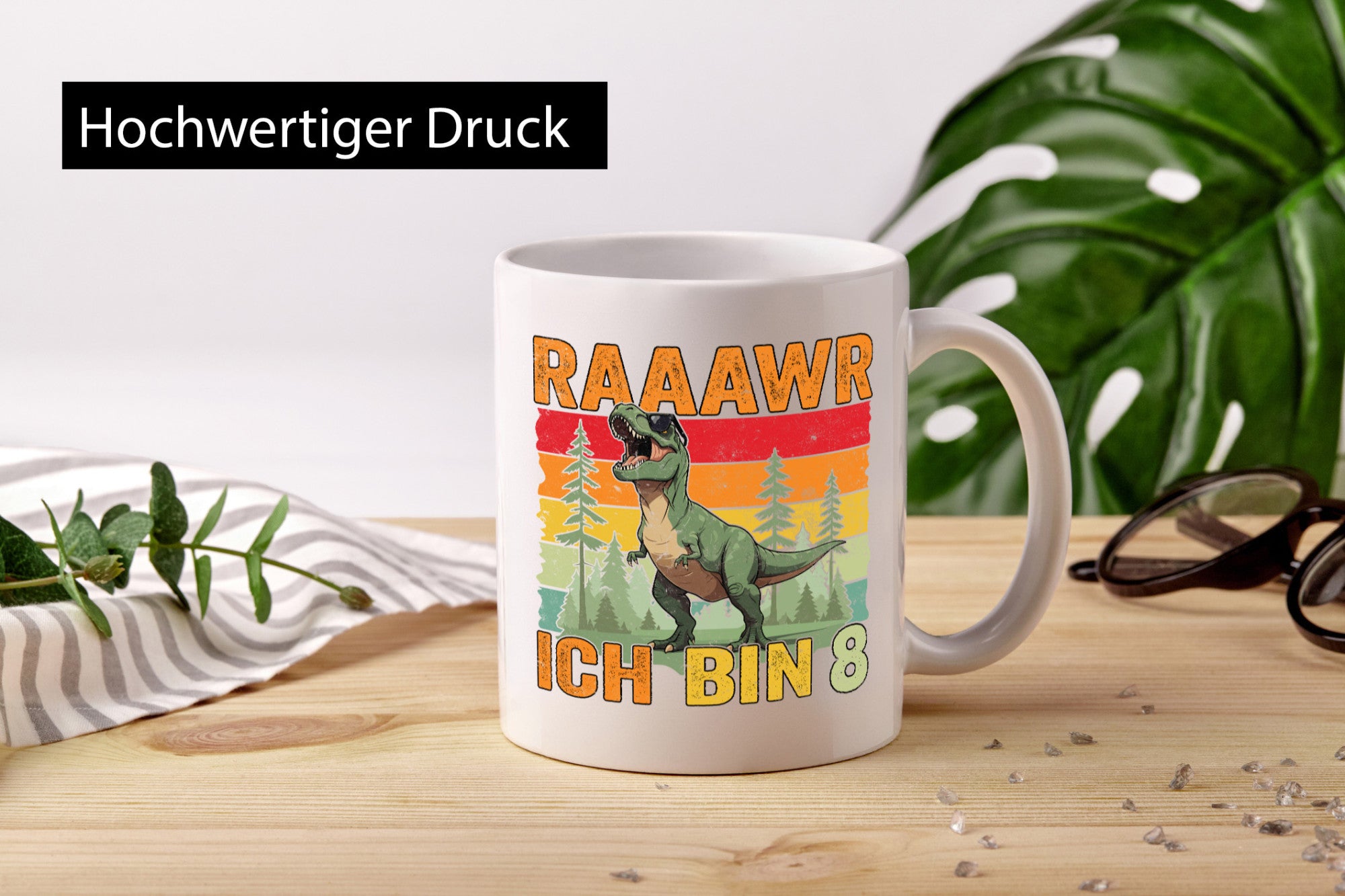8. Geburtstag | 8 Jahre rarrrr ich bin Dinosaurier lustiger Spruch Geschenk