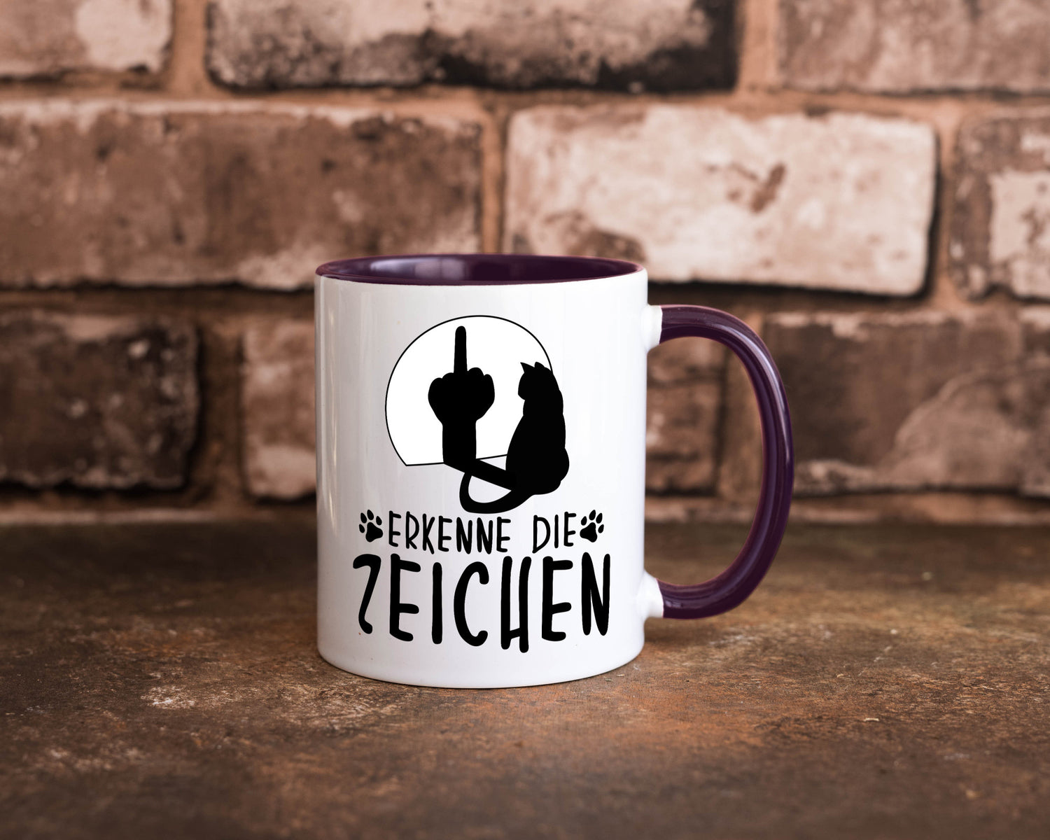 Erkenne die Zeichen | Katze Humor Tierliebhaber Geschenkidee Tasse