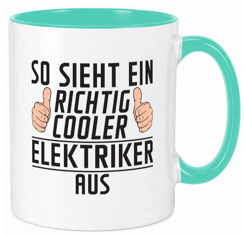 Richtig Cooler Elektriker | Elektronik Elektrotechnik Geschenk Humor Tasse