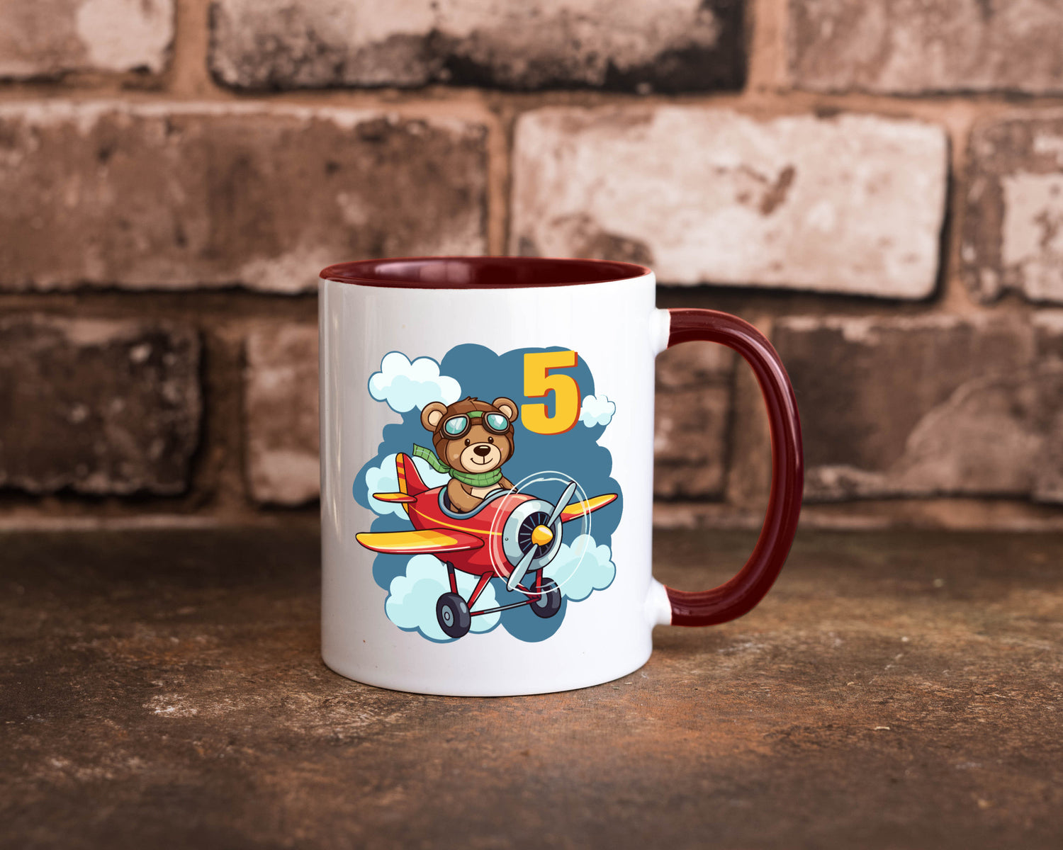5. Geburtstag | 5 Jahre Kinder Pilot Flugzeug Geschenkidee Humor Tasse