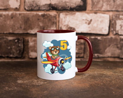 5. Geburtstag | 5 Jahre Kinder Pilot Flugzeug Geschenkidee Humor Tasse