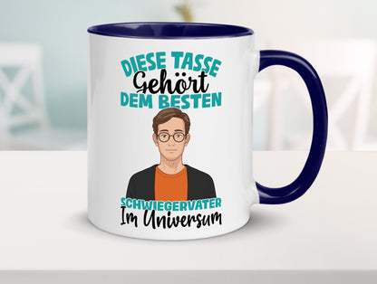 Im Universum: Schwiegervater |Schwiegersohn | Beziehung Geschenkidee Familie Tasse