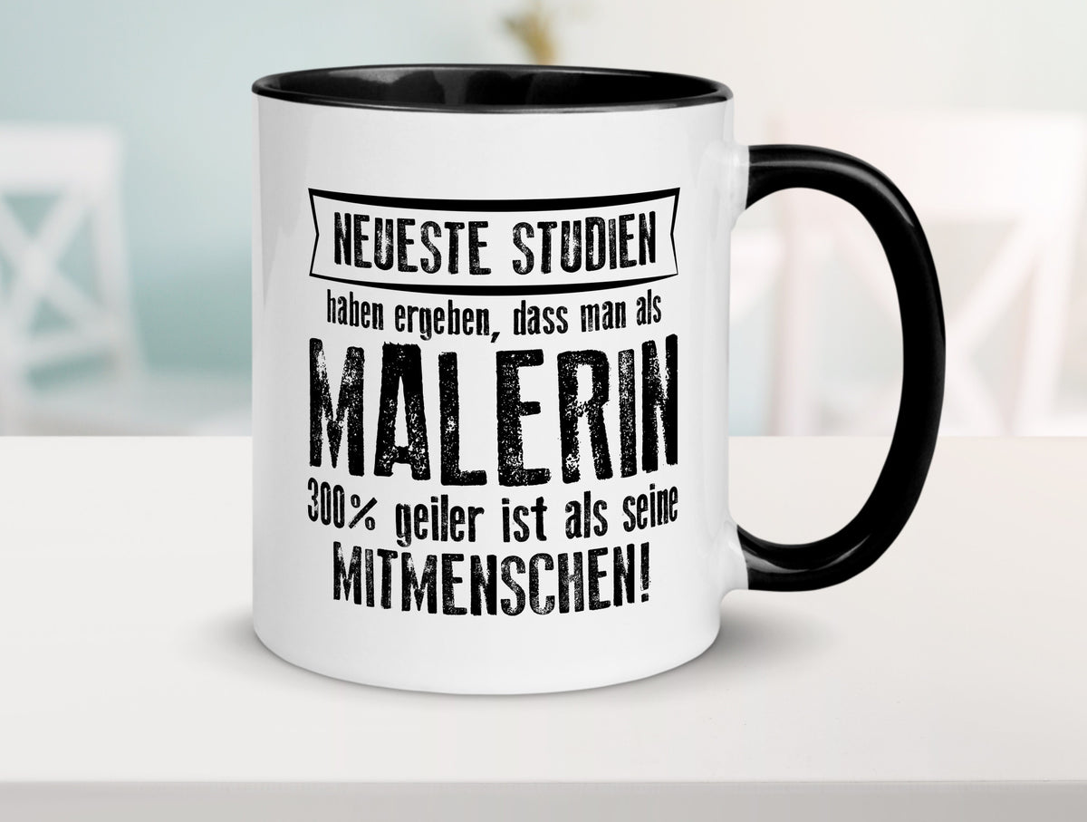 Neuste Studien: Malerin | Malerinnen lustig Humor Geschenkidee Geschenk Tasse