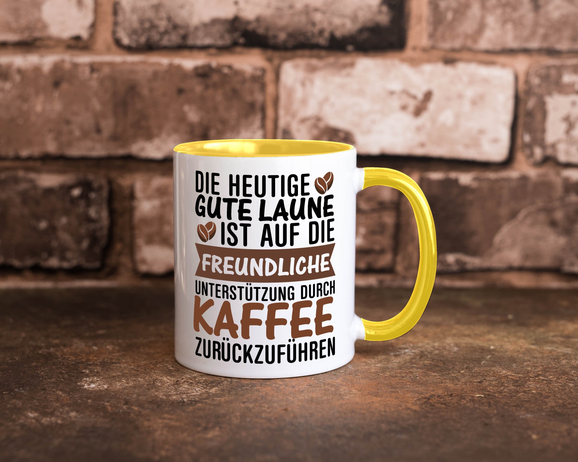 Unterstützung durch Kaffee | Kaffeliebhaber gute Laune Geschenk Humor