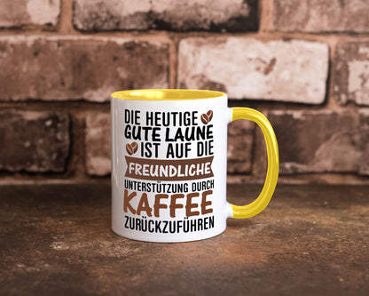 Unterstützung durch Kaffee | Kaffeliebhaber gute Laune Geschenk Humor