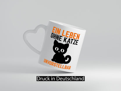 Ein Leben ohne Katze unvorstellbar | Tierliebe Comic Geschenkidee Tierliebhaber