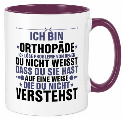 Löse Probleme: Orthopäde | Orthopädie v2 Geschenkidee Humor Tasse