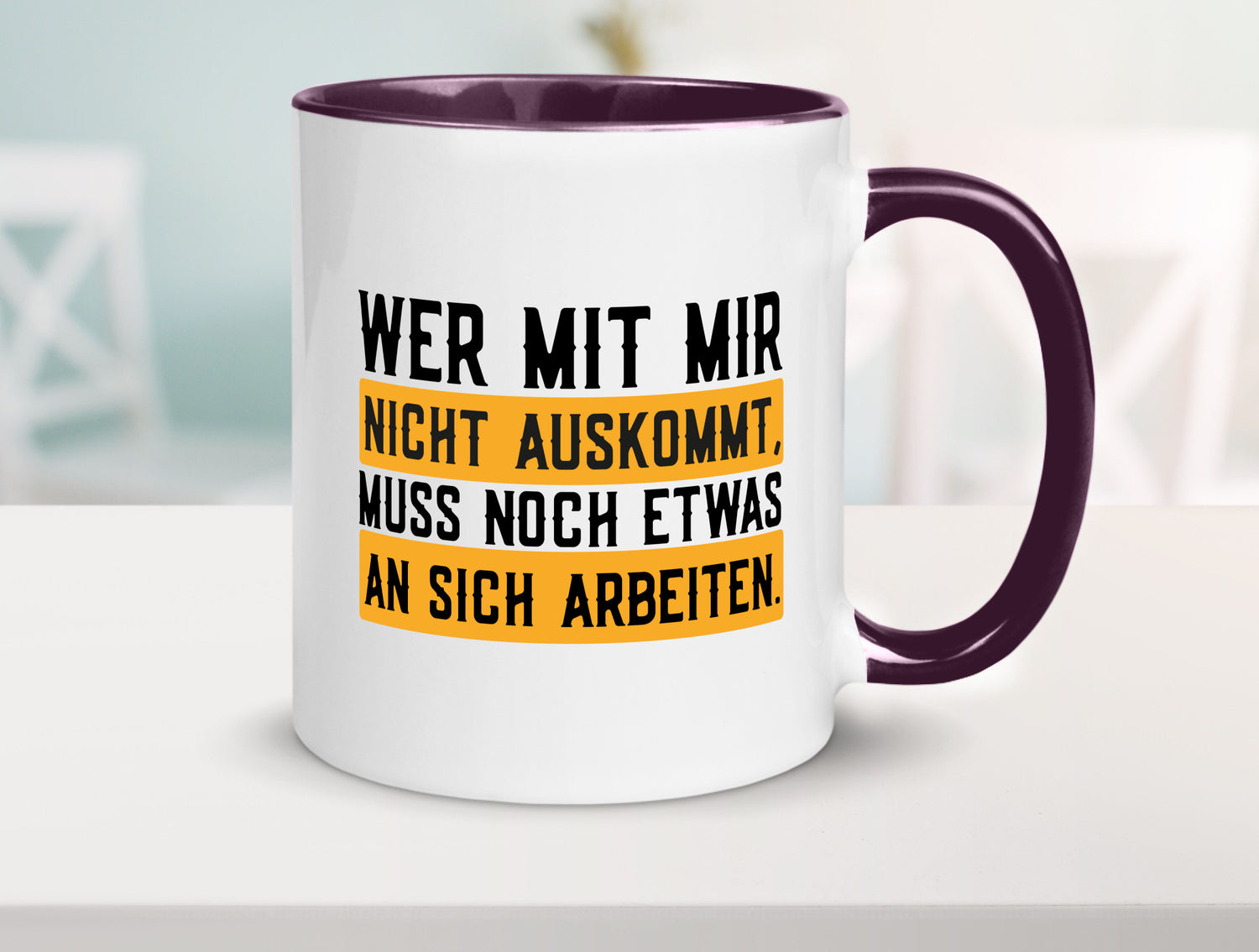 Wer mit mir nicht auskommt | Selbstbewusst lustiger Spruch Geschenk Humor