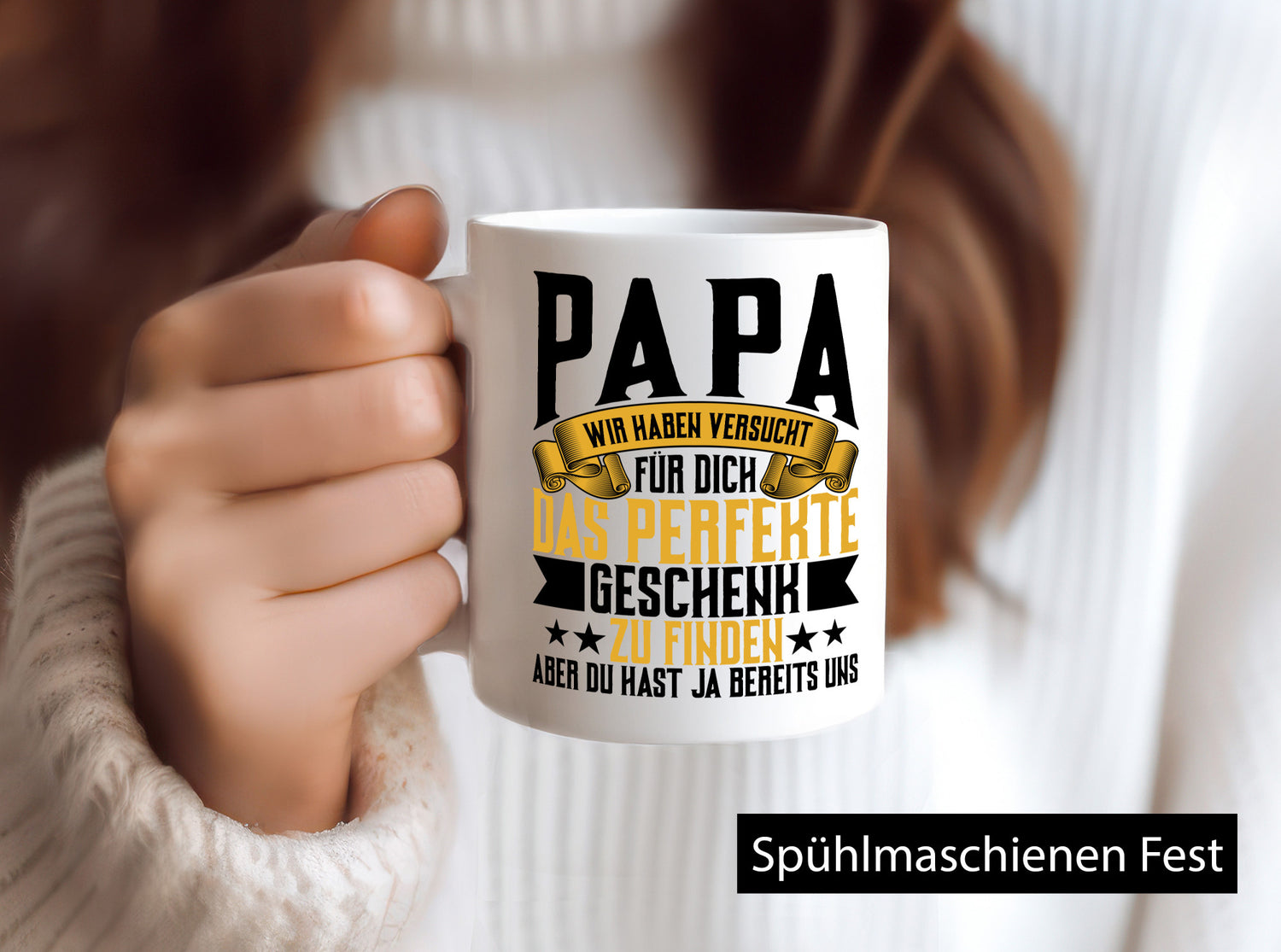 Das perfekte Geschenk | Papa Vater Familie Geschenkidee lustiger Spruch Tasse