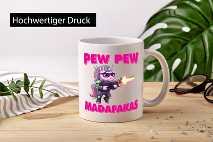 Pew Madafakas vl3 lustig Humor Geschenkidee Geschenk Tasse