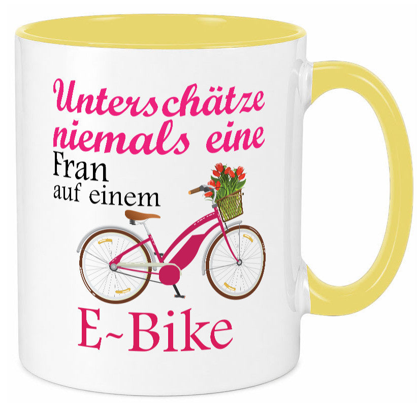 Unterschätze niemals eine Frau | E-Bike Sport Rad fahren lustig Humor