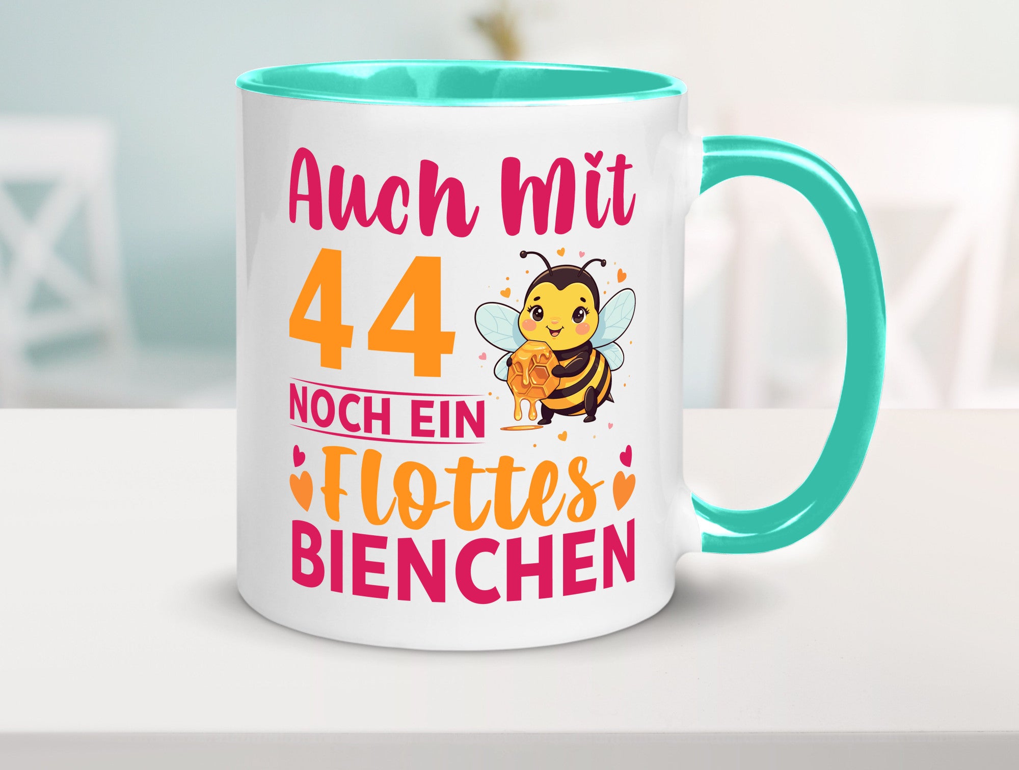 44. Geburtstag | Flottes Bienchen 44 Jahre Geschenkidee Humor Tasse