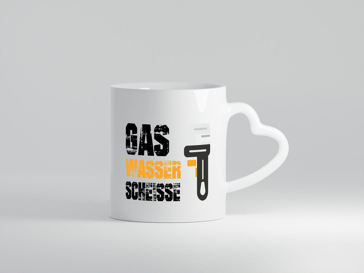 Gas | Wasser Scheisse Klempner lustiger Spruch Geschenk Humor Geschenkidee Tasse