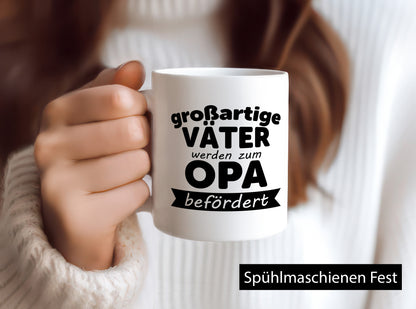 Großartige Väter zum Opa befördert | Geschenkidee Familie Humor Tasse