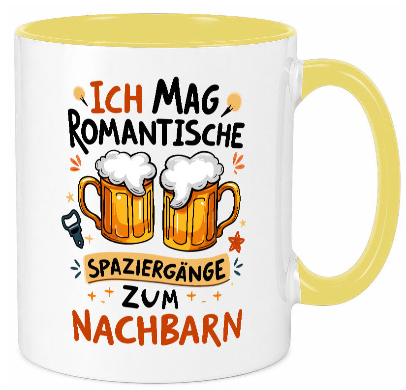 Spaziergang zum Nachbarn | Biertrinker Lieblingsnachbar v2 Humor Geschenkidee Tasse
