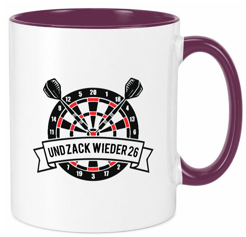 Und zack wieder 26 | Dart lustig Humor Geschenkidee Geschenk Tasse