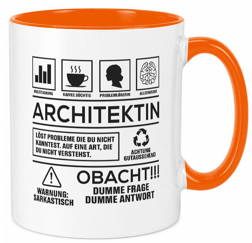 Achtung Probleme Architektin | Architektur Büro lustig Arbeit Kollegen Geschenk