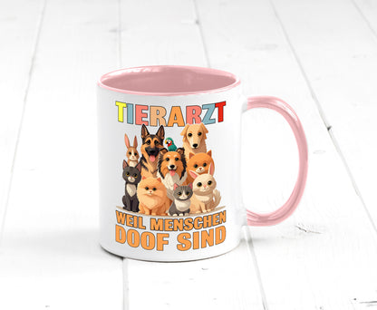 Tierarzt weil Menschen doof sind | Tierärztin lustig Tierliebhaber Humor