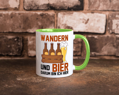 Wandern und Bier darum bin ich hier | Bierkasten lustiger Spruch Geschenk Humor