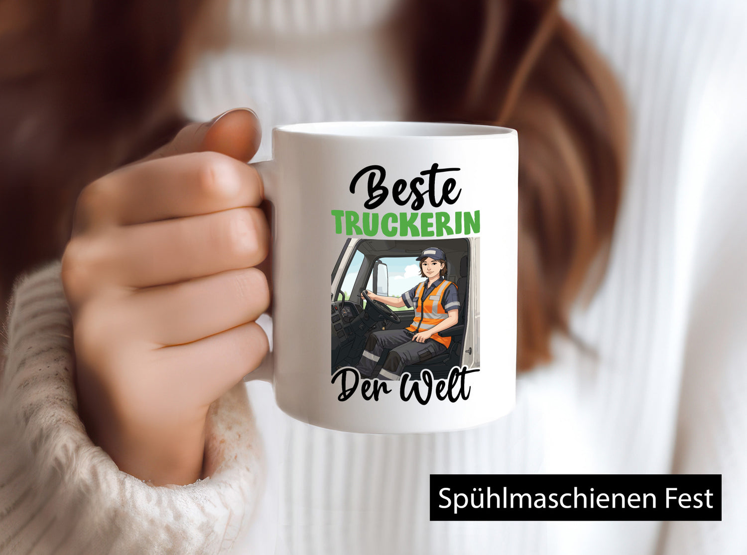 Beste Truckerin | LKW Fahrerin v2 Humor Geschenkidee Tasse