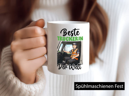 Beste Truckerin | LKW Fahrerin v2 Humor Geschenkidee Tasse