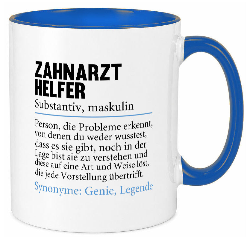 Zahnarzthelfer | Spruch Humor Zahnmedizin Geschenkidee Tasse