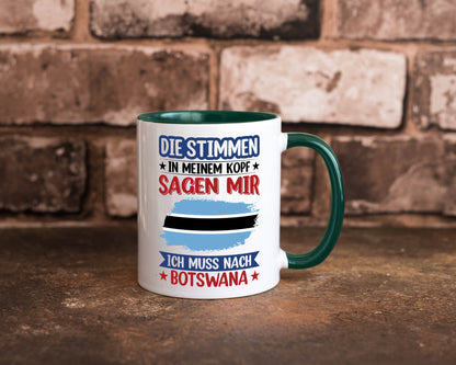 Botswana | Urlaub Stimmen in meinem Kopf Traumland Geschenkidee Humor Tasse