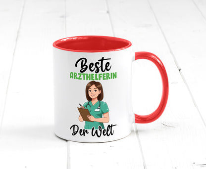 Beste Arzthelferin | Fachangestellte Medizin v2 Geschenkidee Humor Tasse