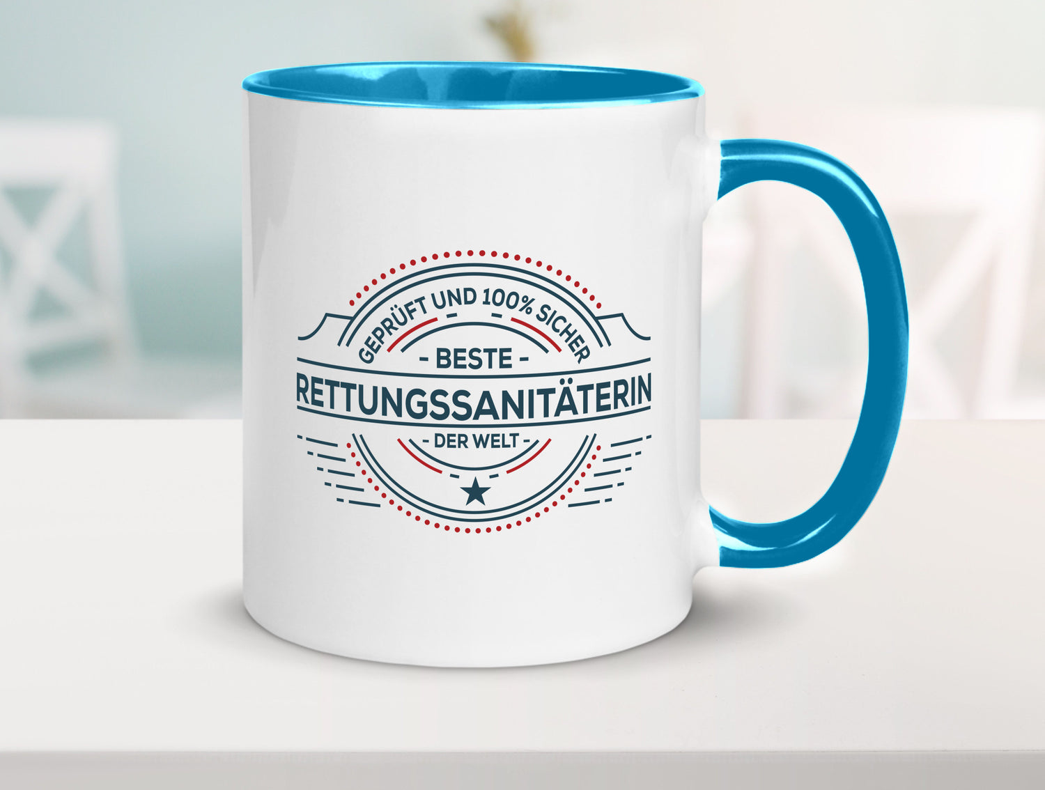 Geprüft und sicher: Rettungssanitäterin | Sanitäter Geschenkidee Humor Tasse
