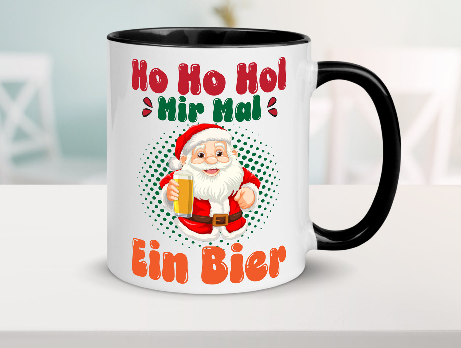 Ho mir mal ein Bier | Ugly Christmas Trinken v2 Geschenkidee Humor Tasse