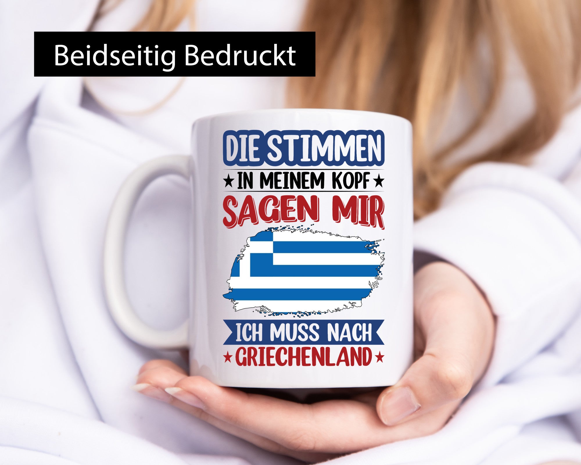 Griechenland | Urlaub Stimmen in meinem Kopf Traumland Humor Geschenkidee Tasse