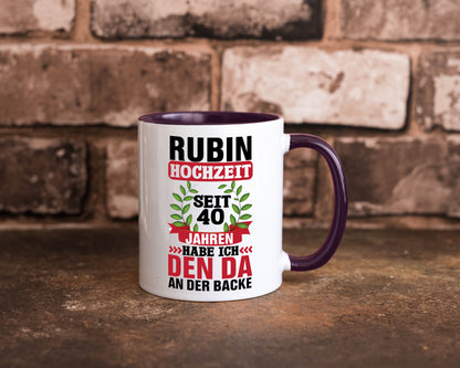 Rubin Hochzeit | 40 Jahre Verheiratet Humor Geschenkidee Tasse