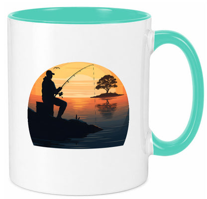 Angler | Sonnenuntergang Fischer Fische Angeln v2 Geschenk Humor Geschenkidee