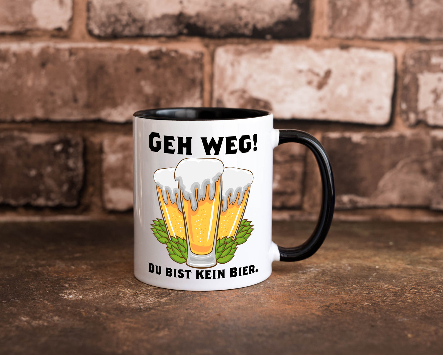 Geh weg du bist kein Bier | bierliebhaber v2 Humor Geschenkidee Tasse
