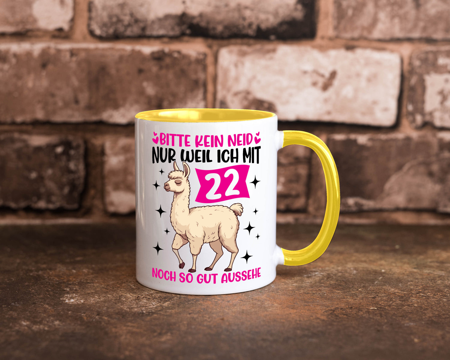 22. Geburtstag | 22 Jahre Lama gut aussehen lustig Geschenkidee Geschenk Tasse