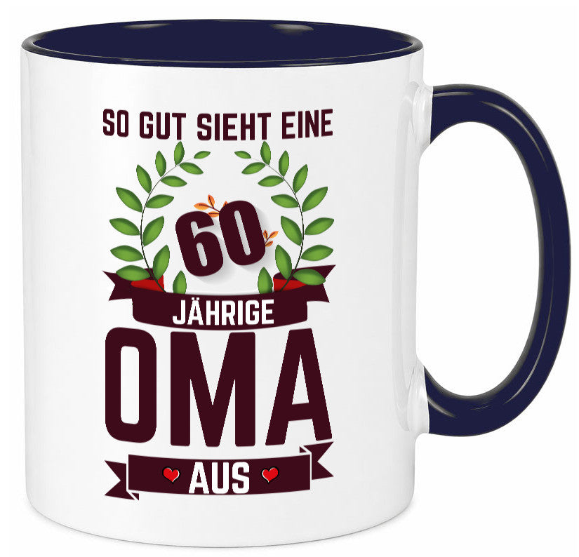 60. Geburtstag | 60 Jährige Oma Großmutter Geschenk Familie Geschenkidee Tasse