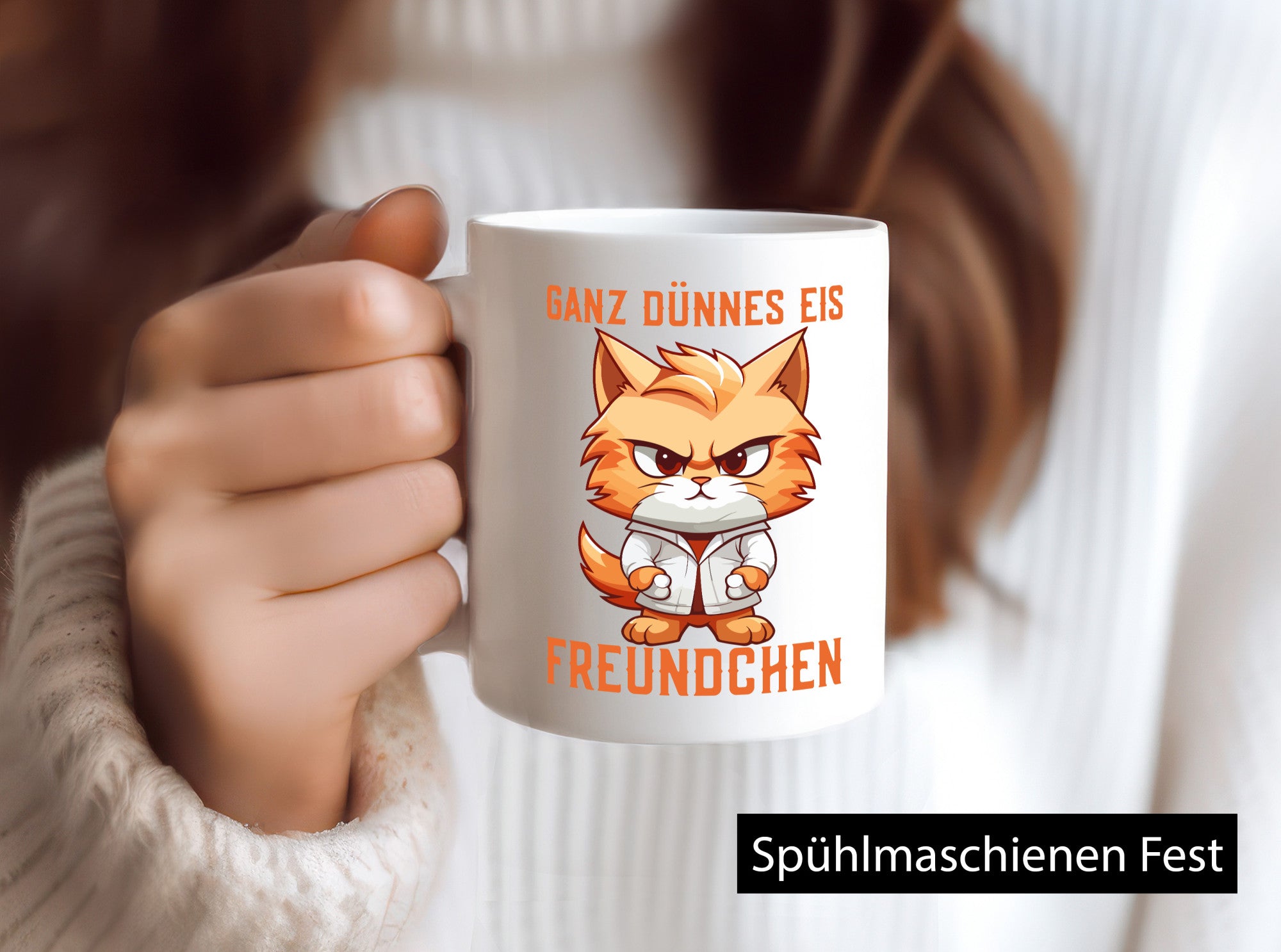 Ganz dünnes Eis Freundchen | coole Katze lustiger Spruch Geschenk Tierliebhaber
