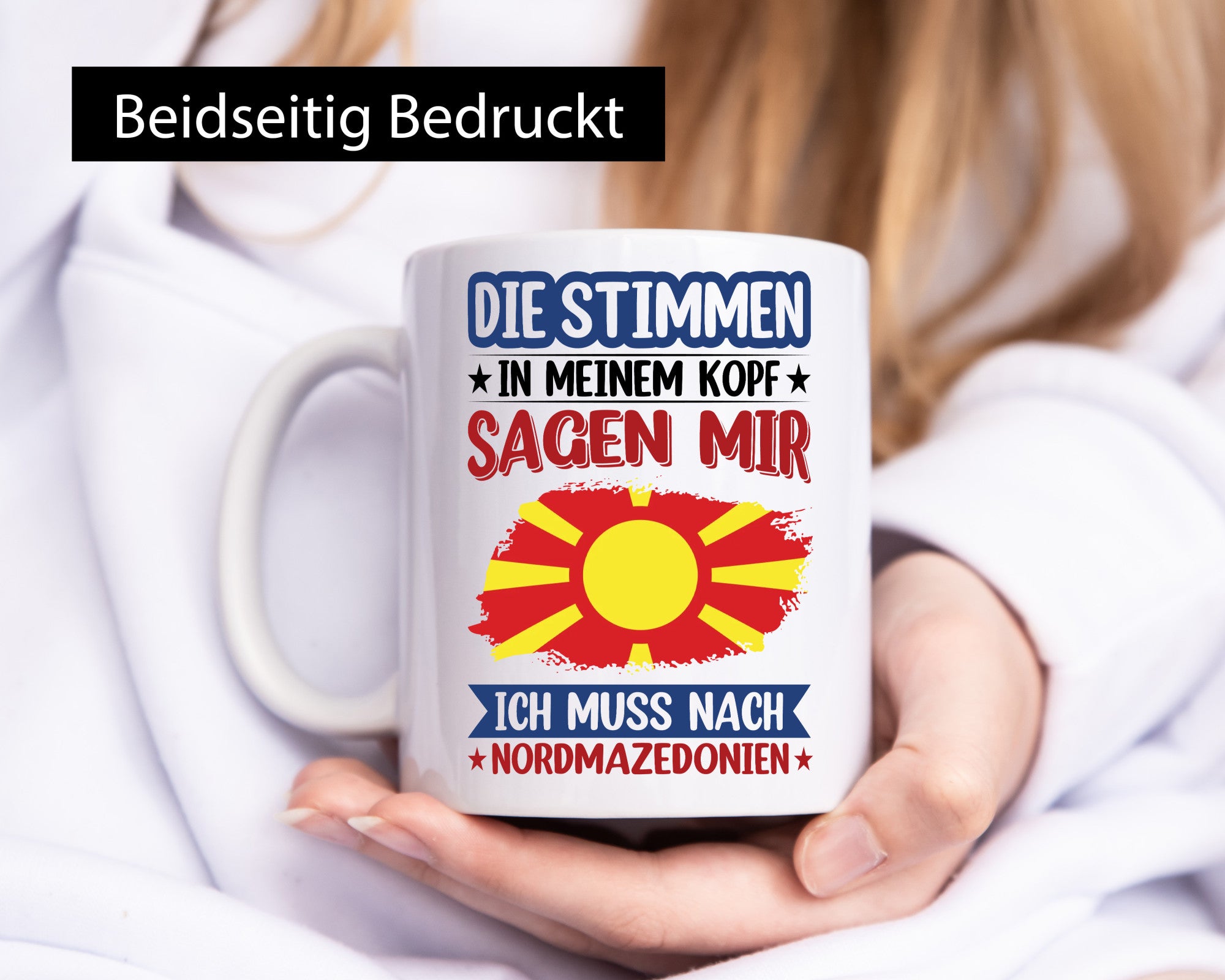 Nordmazedonien | Urlaub Stimmen in meinem Kopf Geschenk Humor Geschenkidee