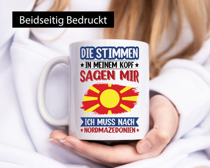 Nordmazedonien | Urlaub Stimmen in meinem Kopf Geschenk Humor Geschenkidee