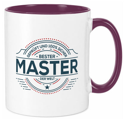 Geprüft und sicher: Master | Universität Student lustig Humor Geschenkidee